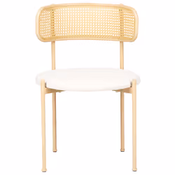 Set of 2 Dining Chairs ANDOVER Metal Light Brown - Additional view 4