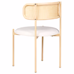 Set of 2 Dining Chairs ANDOVER Metal Light Brown - Additional view 5