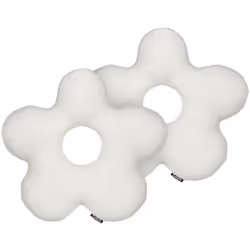 Set of 2 Decorative Cushions CAMPONULA Boucle 40 x 40 cm Off-White Solid
