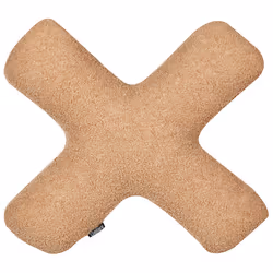 Set of 2 Decorative Cushions HESPERIS Boucle Light Brown Solid