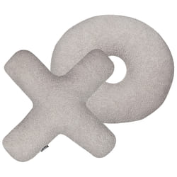 Set of 2 Decorative Cushions HESPERIS Boucle Light Grey Solid