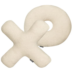 Set of 2 Decorative Cushions HESPERIS Boucle Beige Solid