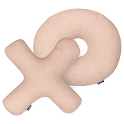 Set of 2 Decorative Cushions HESPERIS Boucle Pastel Pink Solid
