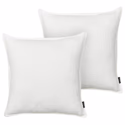 Set of 2 Decorative Cushions SENECIA Boucle 45 x 45 cm Off-White Solid