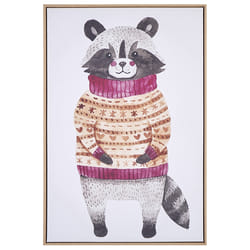 Canvas CAMPLI Animal Motif 63 x 99 cm Grey
