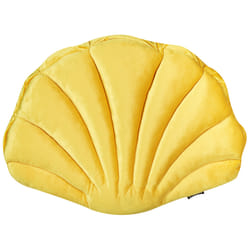 Throw Cushion CONSOLIDA Velvet 47 x 35 cm Yellow Solid