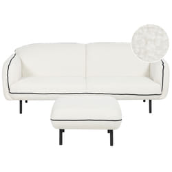 Sofa TONSBERG Boucle White with Ottoman 3 Seater