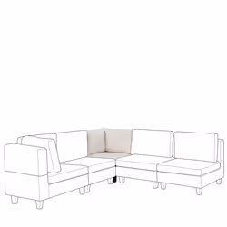 Corner Seat UNSTAD Fabric Light Beige