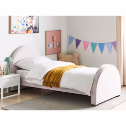 Velvet EU Single Size Bed Pink NOZAY