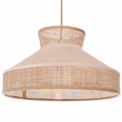 Rattan Pendant Lamp Beige and Natural BATALI