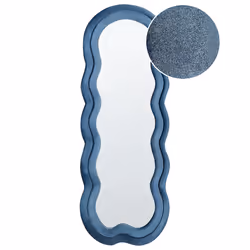 Wall Mirror LACS 57 cm 160 cm Velvet Blue