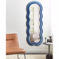 Wall Mirror LACS 57 cm 160 cm Velvet Blue