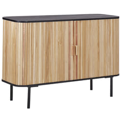 Cabinet LINDON Paulownia Wood Brown/ Black