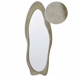 Wall Mirror REIGNY 57 cm 160 cm Velvet Olive Green