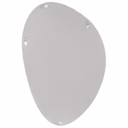 Wall Mirror AUDES 60 cm 90 cm Velvet Off-White - Additional view 4