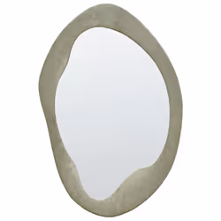 Wall Mirror LENAX 59 cm 90 cm Velvet Olive Green