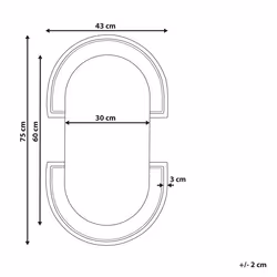 Wall Mirror STAINS 43 cm 75 cm Rattan Natural - Additional view 2