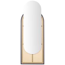 Wall Mirror NEVERS 53 cm 143 cm Rattan Natural