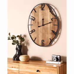 Wall Clock MEYNES 46 cm Metal Black