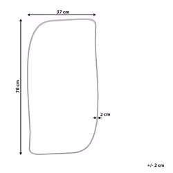 Wall Mirror MONTCLUS 37 cm 70 cm Metal Black