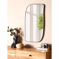 Wall Mirror MONTCLUS 37 cm 70 cm Metal Black