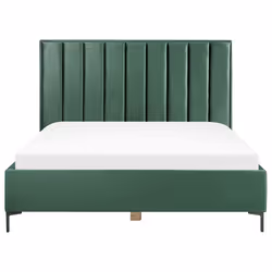 Ottoman Bed Velvet SEZANNE 180 x 200 cm (EU Super King) Dark Green