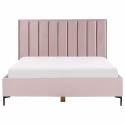Ottoman Bed Velvet SEZANNE 180 x 200 cm (EU Super King) Pink