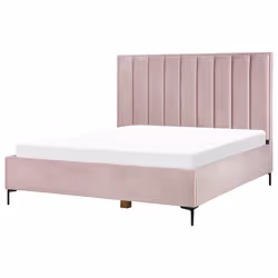 Ottoman Bed Velvet SEZANNE 180 x 200 cm (EU Super King) Pink - Additional view 4
