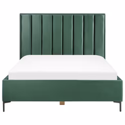 Ottoman Bed Velvet SEZANNE 160 x 200 cm (EU King Size) Dark Green