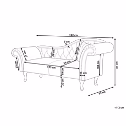 Right Hand Chaise Lounge LATTES Velvet Olive Green