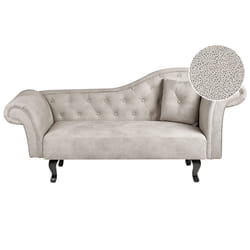 Right Hand Chaise Lounge LATTES Velvet Taupe