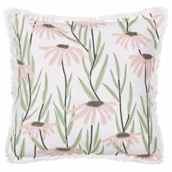 Throw Cushion GYNURA Cotton 45 x 45 cm Multicolour Floral Pattern