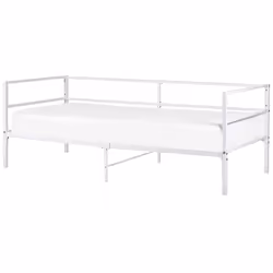 Bed Metal BATTUT 90 x 200 cm (EU Single) White