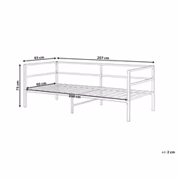 Bed Metal BATTUT 90 x 200 cm (EU Single) White