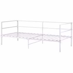 Bed Metal BATTUT 90 x 200 cm (EU Single) White