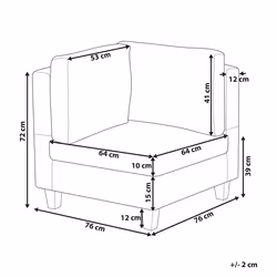 Corner Seat UNSTAD Fabric Off-White
