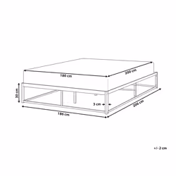 Bed Metal VIRY 180 x 200 cm (EU Super King) White