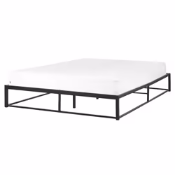 Bed Metal VIRY 160 x 200 cm (EU King Size) Black