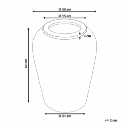 Decorative Vase MIRI Ceramic 42 cm White