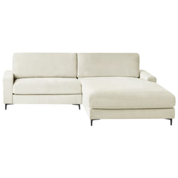 Corner Sofa MALOY Chenille Off-White 3 Seater Left Hand