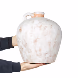 Decorative Vase IPOH 30 cm Off-White Ceramic