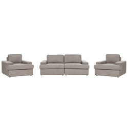 Living Room Set ALLA Fabric Taupe 5 Seater