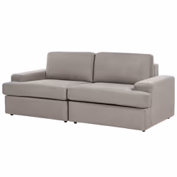 Living Room Set ALLA Fabric Taupe 5 Seater