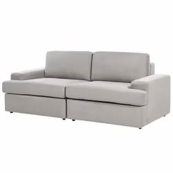 Living Room Set ALLA Fabric Light Grey 4 Seater