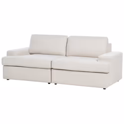 Living Room Set ALLA Fabric Light Beige 4 Seater