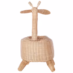 Kids Basket Giraffe HAINAN Rattan Natural
