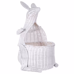 Kids Basket Kangaroo KAPITI Rattan White