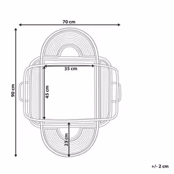 Wall Mirror ALCORN 70 cm 90 cm Rattan Natural