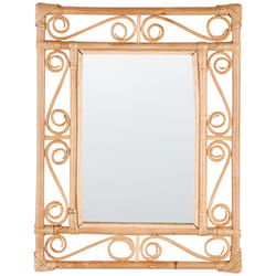 Wall Mirror AMANU 41 cm 52 cm Rattan Natural