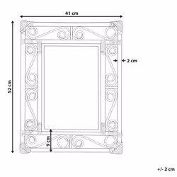 Wall Mirror AMANU 41 cm 52 cm Rattan Natural - Additional view 4